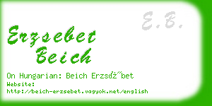 erzsebet beich business card